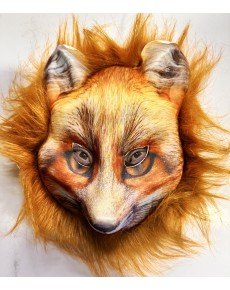 Brown Plush Haired Fox Mask Mega Plush No. 29