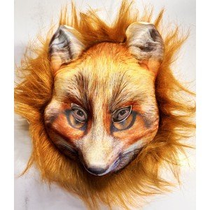 Brown Plush Haired Fox Mask Mega Plush No. 29 Brown Plush Haired Fox Mask Mega Plush No. 29