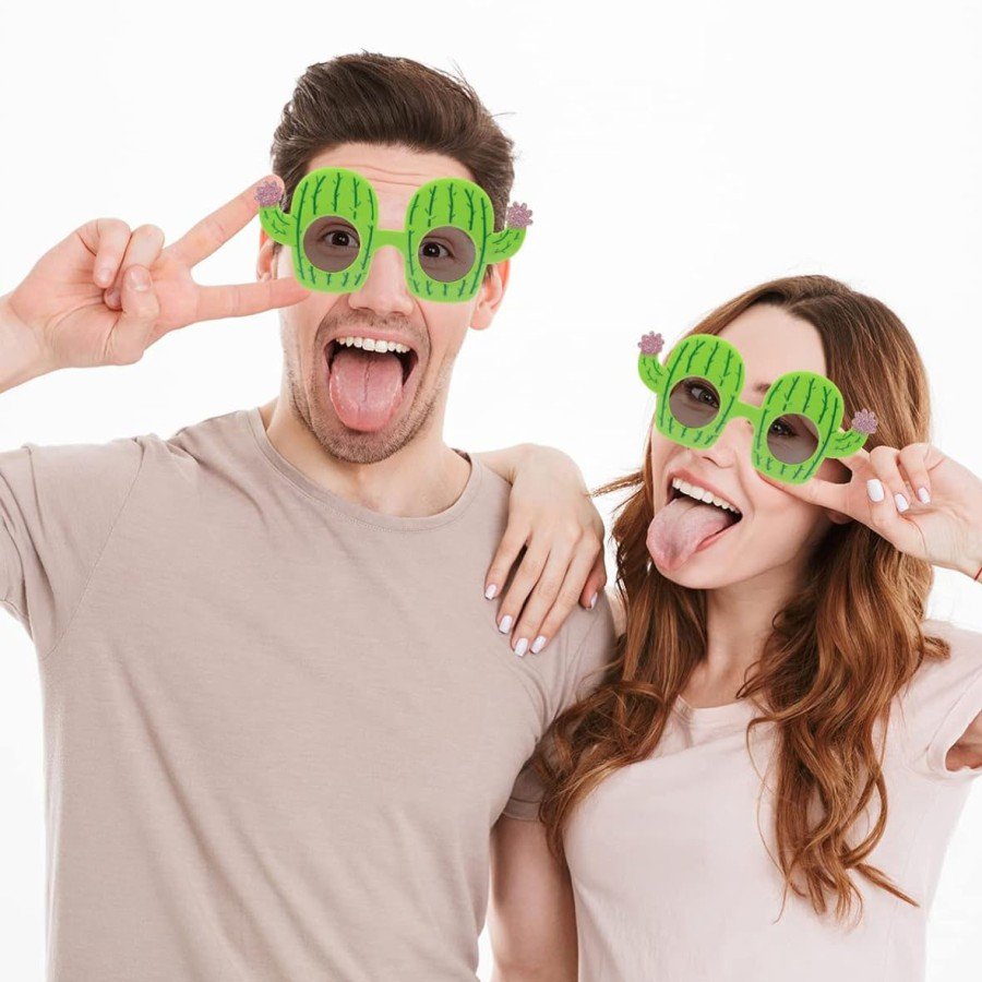 Cactus Themed Hawaiian Summer Party Glasses 8.5x18.5 cm