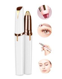 Pen Type Portable Fine Tip Hair Remover for Face Eyebrow Mustache Epilation Device (Battery Included)