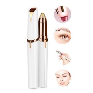 Pen Type Portable Fine Tip Hair Remover for Face Eyebrow Mustache Epilation Device (Battery Included)