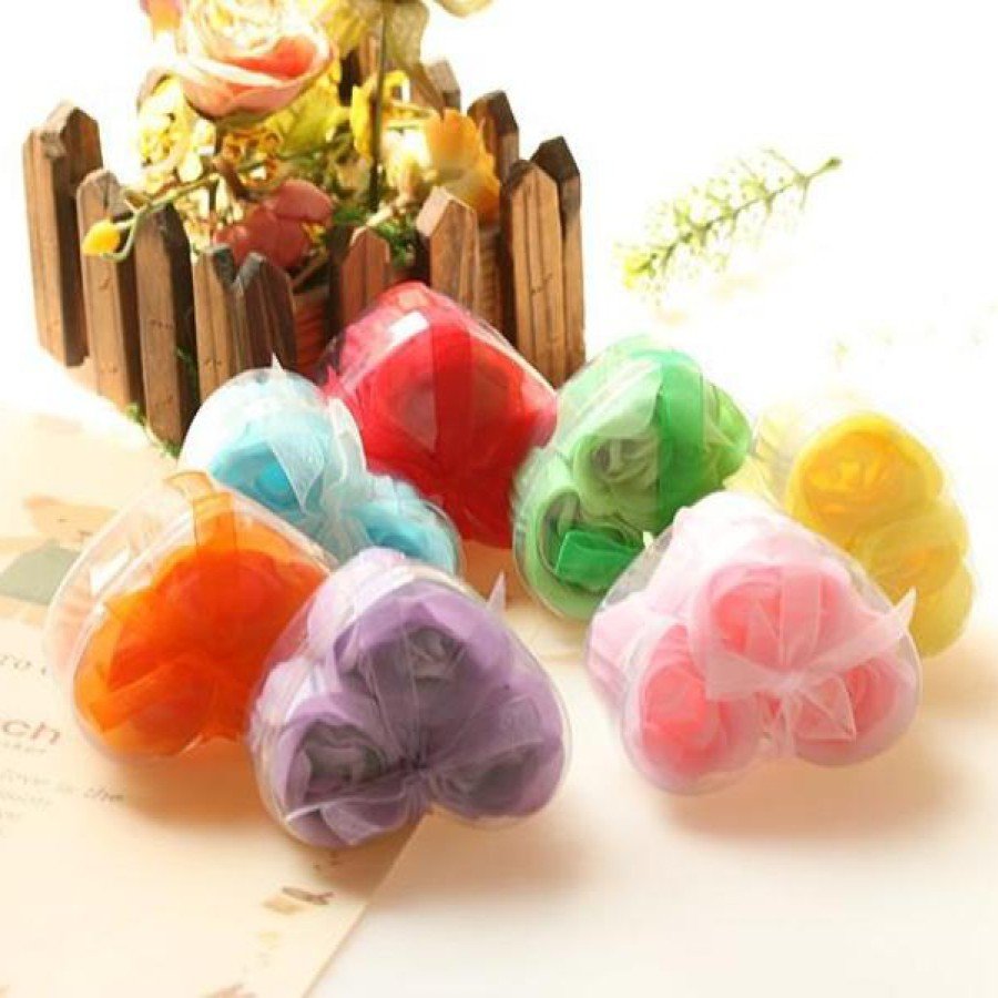 Rose Shaped Soap with Heart Box - Mini Rose Shaped Soap with Heart Box - Mini