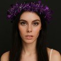 Heart Tassel Night Glow 3 Mode LED Light Crown Purple Color