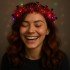 Heart Tassel Night Glow 3 Mode LED Light Crown Red Color