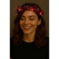 Heart Tassel Night Glow 3 Mode LED Light Crown Red Color