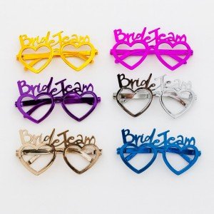 Heart Bride Team Glasses Set 6 Colors - For Henna & Wedding Parties