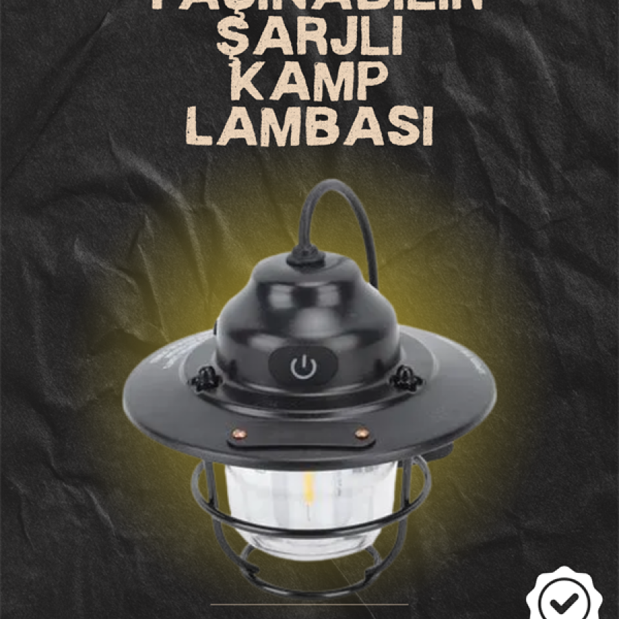 Retro LED Lantern for Camping and Gardening – Warm Light, Long-Lasting Battery