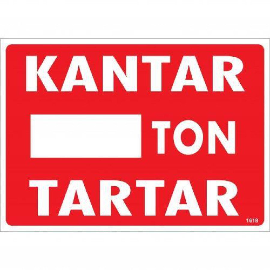 Scale Ton Scale Warning Sign 25x35 CODE:1618 Scale Ton Scale Warning Sign 25x35 CODE:1618