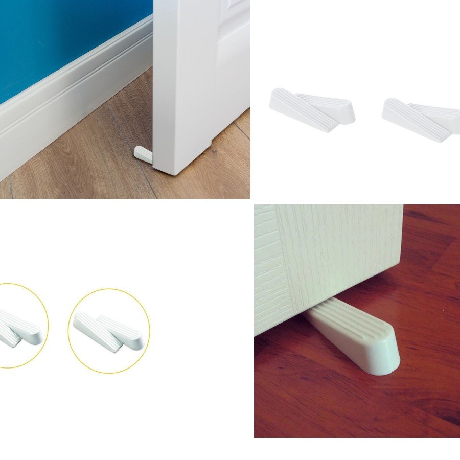 Door Stopper - Under Door Stopper - White 8 Pieces Door Stopper - Under Door Stopper - White 8 Pieces