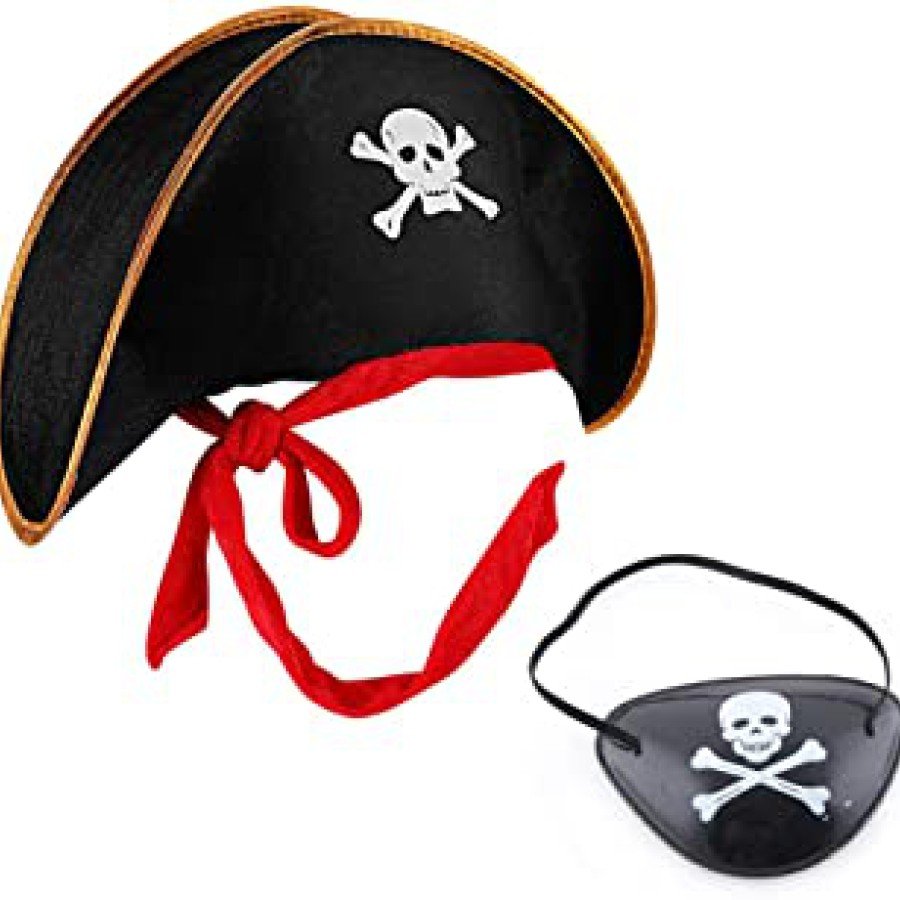 Captain Jack Kids Pirate Hat and Eye Patch Set