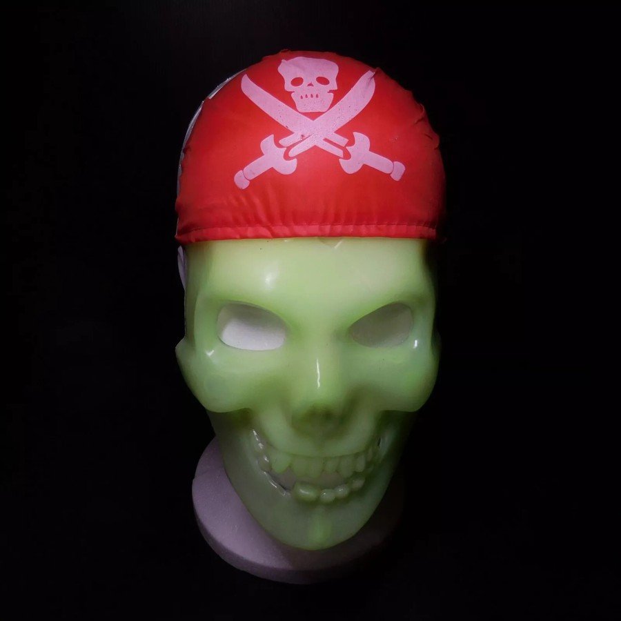 Glow in the Dark Phosphorescent Pirate Skull Mask
