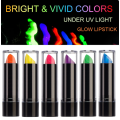 Glowing in the Dark Burning UV Neon Lipstick Face Paint 6 Pieces 6 Colors