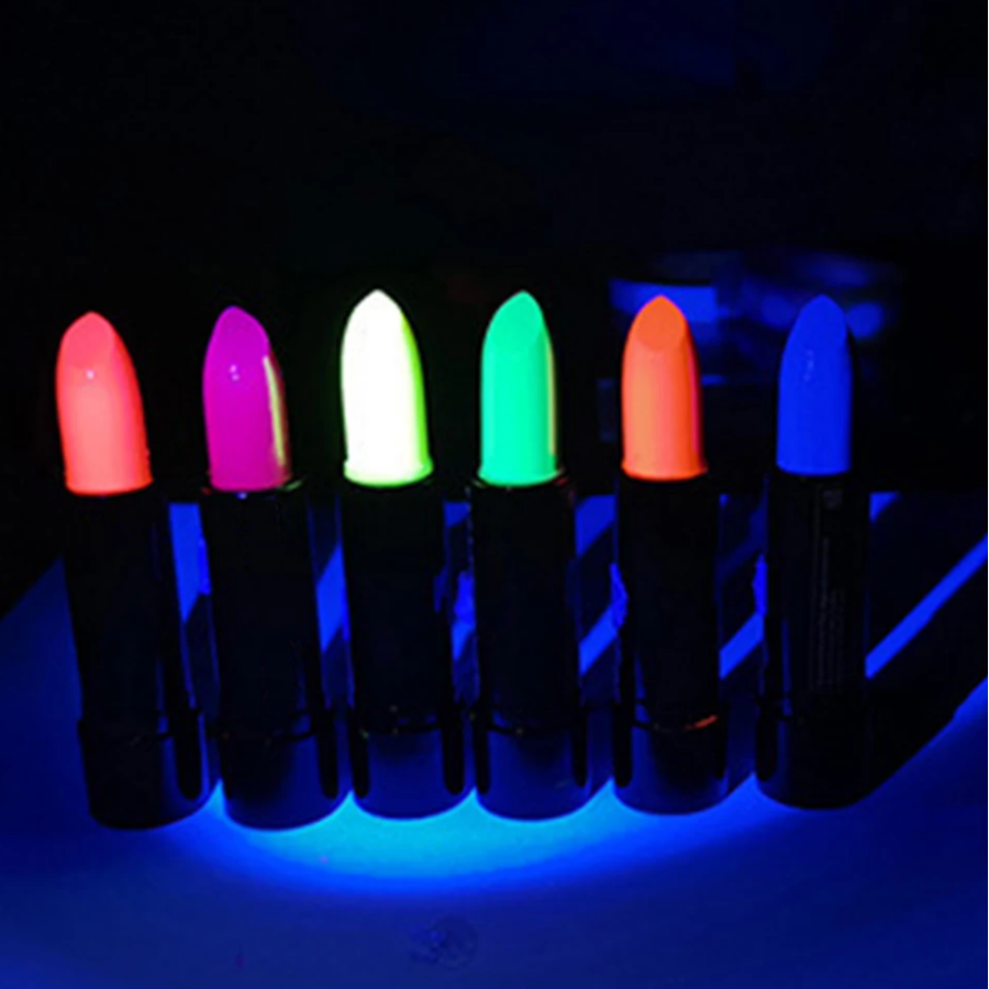 Glowing in the Dark Burning UV Neon Lipstick Face Paint 6 Pieces 6 Colors