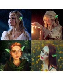 Glow in the Dark Phosphorescent Latex Elf Ears 1 Pair 10x5 cm