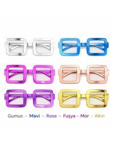 Square Shaped Party Glasses 12 Pieces – 6 Colors (Without Glass) Square Shaped Party Glasses 12 Pieces – 6 Colors (Without Glass)