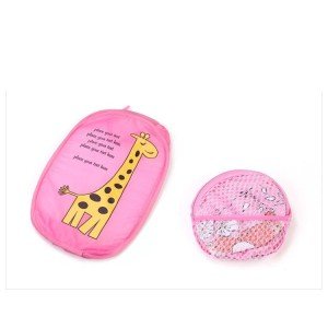 Folding Mesh Toy and Laundry Basket with Cartoon Figures