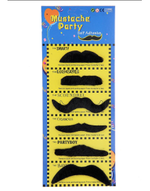Carnival Costume Party Mustache 6 Models 6 Pieces