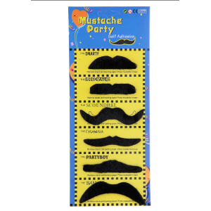 Carnival Costume Party Mustache 6 Models 6 Pieces