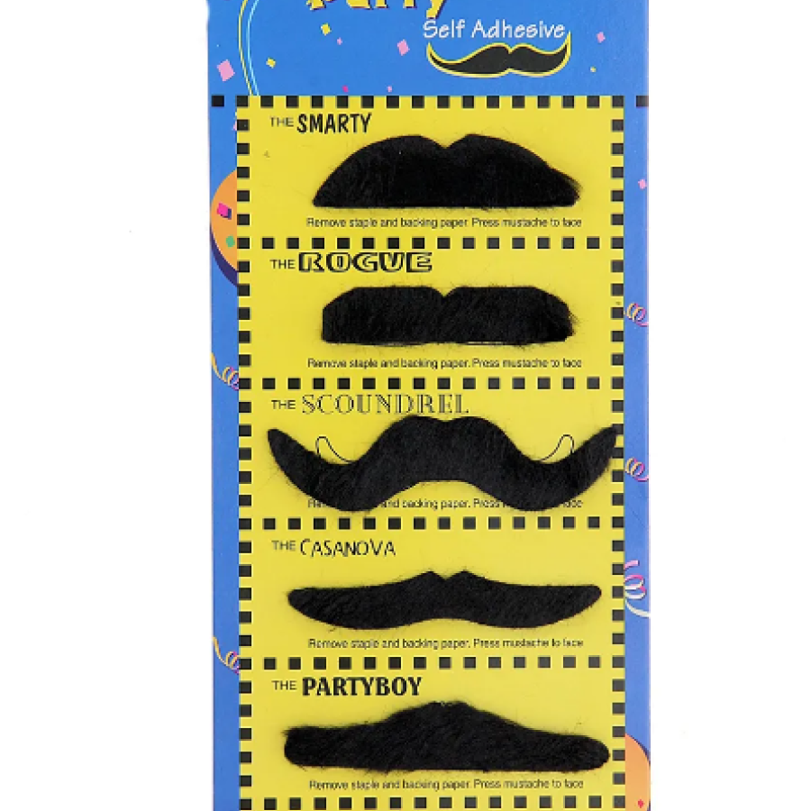 Carnival Costume Party Mustache 6 Models 6 Pieces