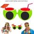 Watermelon Shaped Tropical Hawaii Summer Hello Party Glasses