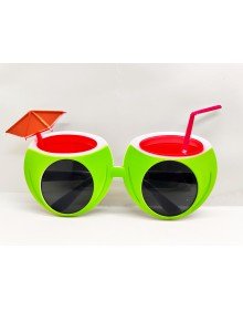 Watermelon Shaped Tropical Hawaii Summer Hello Party Glasses