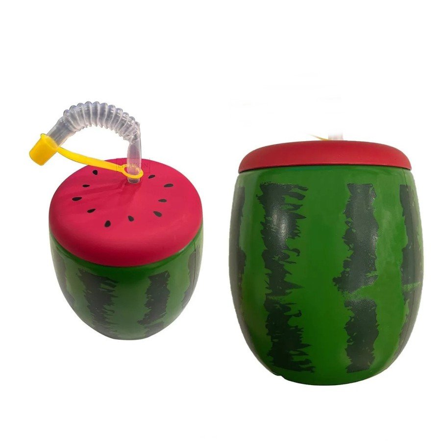 Watermelon Design Drinker with Straw 900 ML