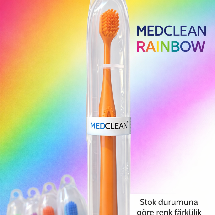 Difaş Medclean Rainbow Toothbrush 1 Medium Hard Colored Adult Toothbrush Difaş Medclean Rainbow Toothbrush 1 Medium Hard Colored Adult Toothbrush