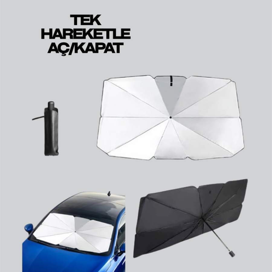 Thick Fabric Windshield Sunshade – Does Not Fade, Does Not Deform, Long Lasting
