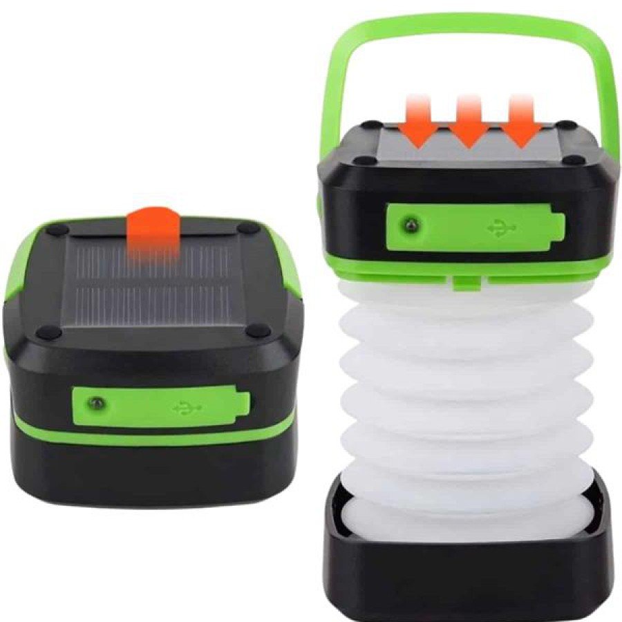 Foldable Camping Lamp Accordion Lamp Rechargeable 3 Stage Solar