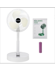 Folding Telescopic Floor Fan Summer Quiet Student Desktop Fan USB Rechargeable Portable Home Mini Air Cooler