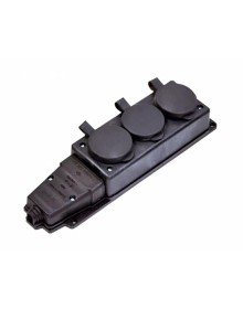 Rubber 220V Extension Triple Socket