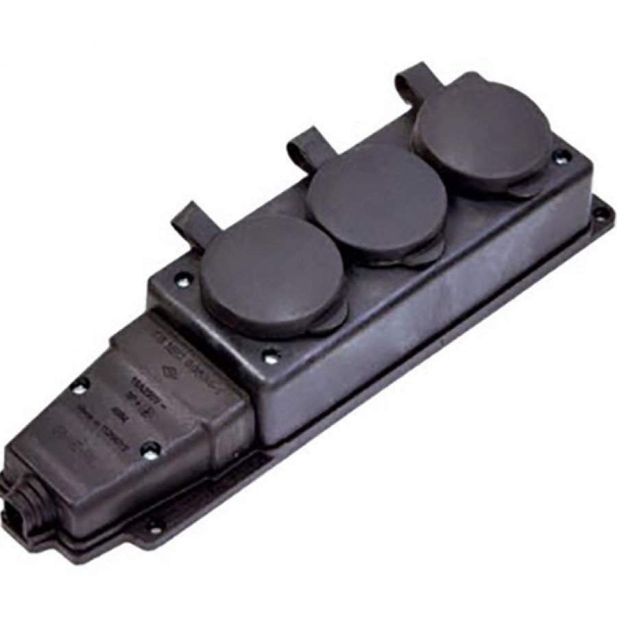 Rubber 220V Extension Triple Socket