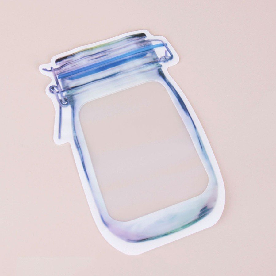 Jar Appearance Ziplock Storage Bag 620 ML (1 Piece) Jar Appearance Ziplock Storage Bag 620 ML (1 Piece)