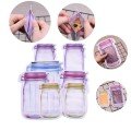 Jar Appearance Ziplock Storage Bag with Snap Fasteners and Practical Bag 5 Pieces