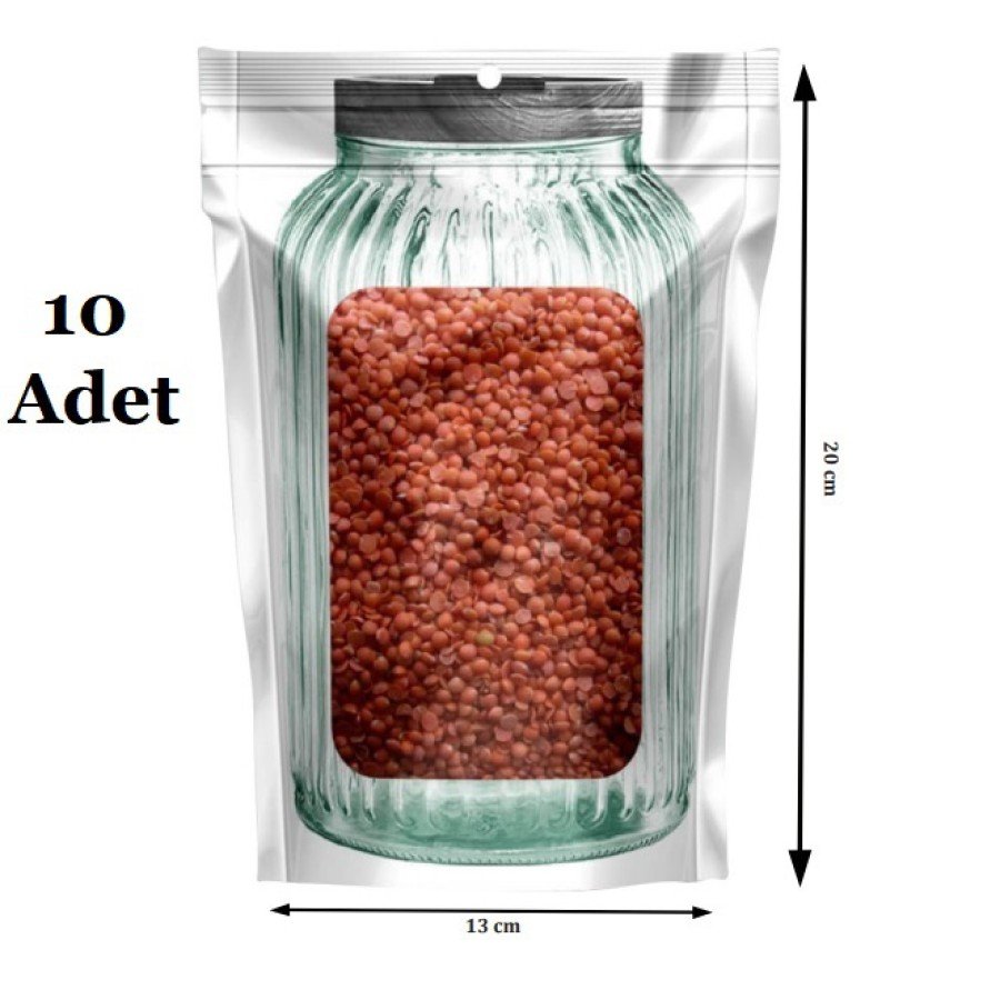 Jar Appearance Ziplock Storage Bag with Snap Fasteners and Practical Bag 10 Pieces