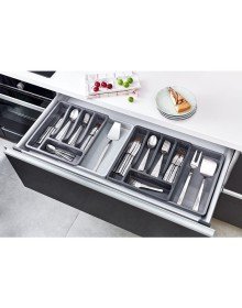 Sliding Cutlery Organizer - 3 Stage Sliding - Opens Left and Right