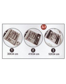 Sliding Cutlery Organizer - 3 Stage Sliding - Opens Left and Right