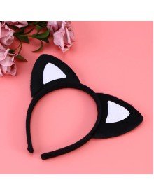 Cat Ear Crown Black Inside White Color Fluffy 15X17 cm
