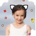 Cat Ear Crown Black Inside White Color Fluffy 15X17 cm