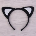 Cat Ear Crown Black Inside White Color Fluffy 15X17 cm