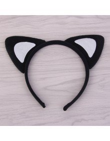 Cat Ear Crown Black Inside White Color Fluffy 15X17 cm