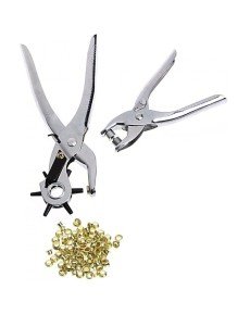 Belt Drill and Rivet Pliers Set of Two Leather Plastic Drill