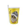 Glass with Self Straw 400 Ml (1 Piece)