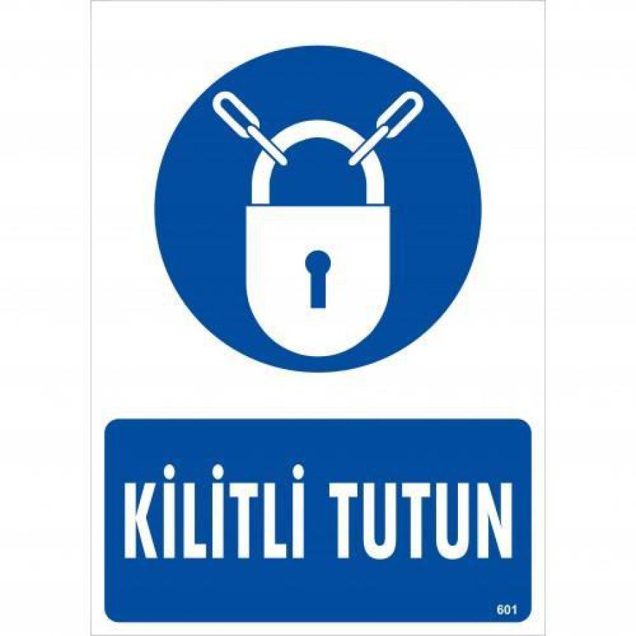 Keep Locked Warning Sign 25x35 CODE:601