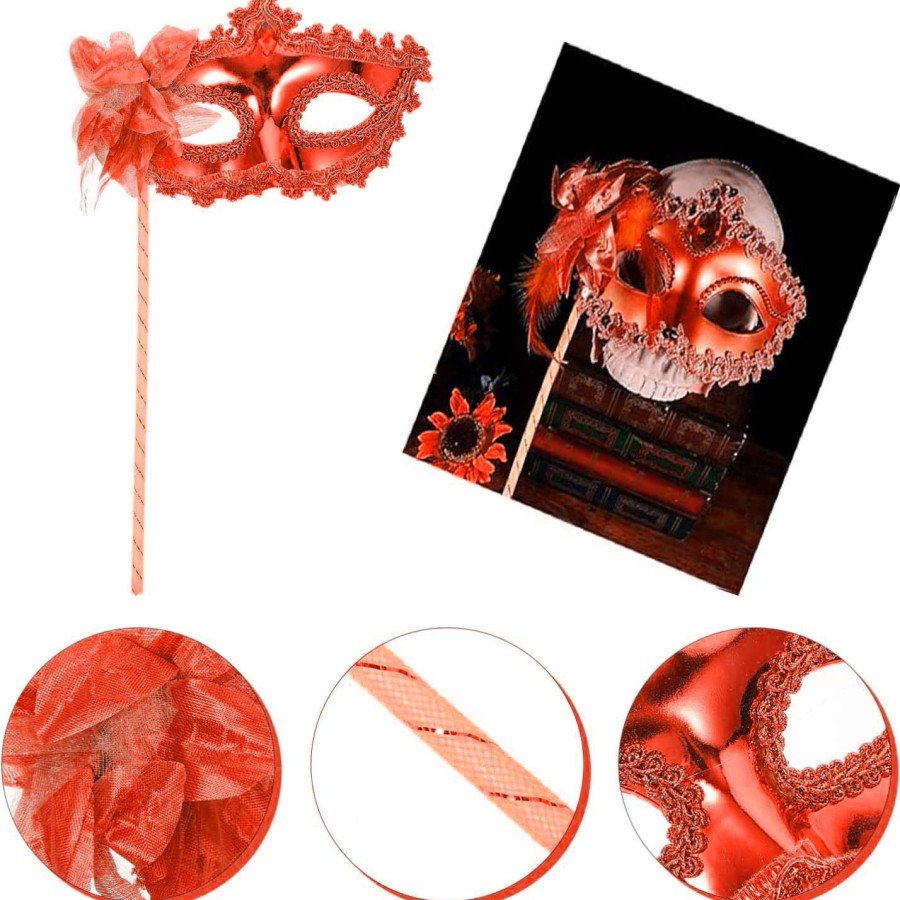 Red Glitter Photo Shoot Mask 18x29 cm Red Glitter Photo Shoot Mask 18x29 cm