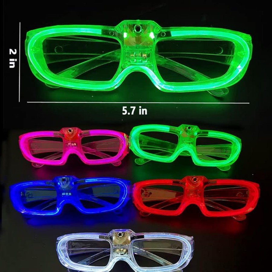 Red LED Lighted Party Glasses with 3 Modes – Glow & Night Entertainment Glasses