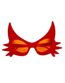 Red Color Whisker Design Cat Glasses 19x11 cm