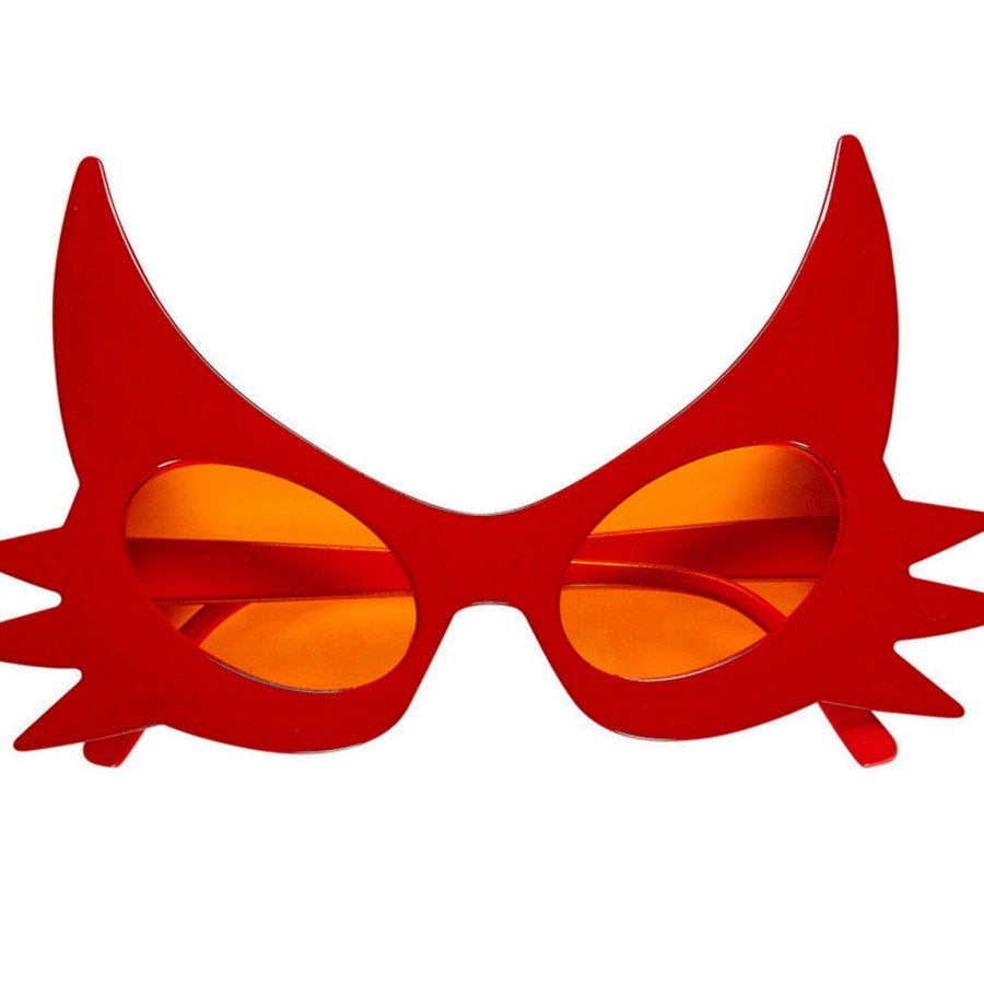 Red Color Whisker Design Cat Glasses 19x11 cm