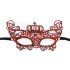 Red Color Lace Knit Embroidered Party Mask Model 2