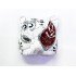 Venetian Cat Model Magnet Made of Red Color Embroidered Ceramic Material